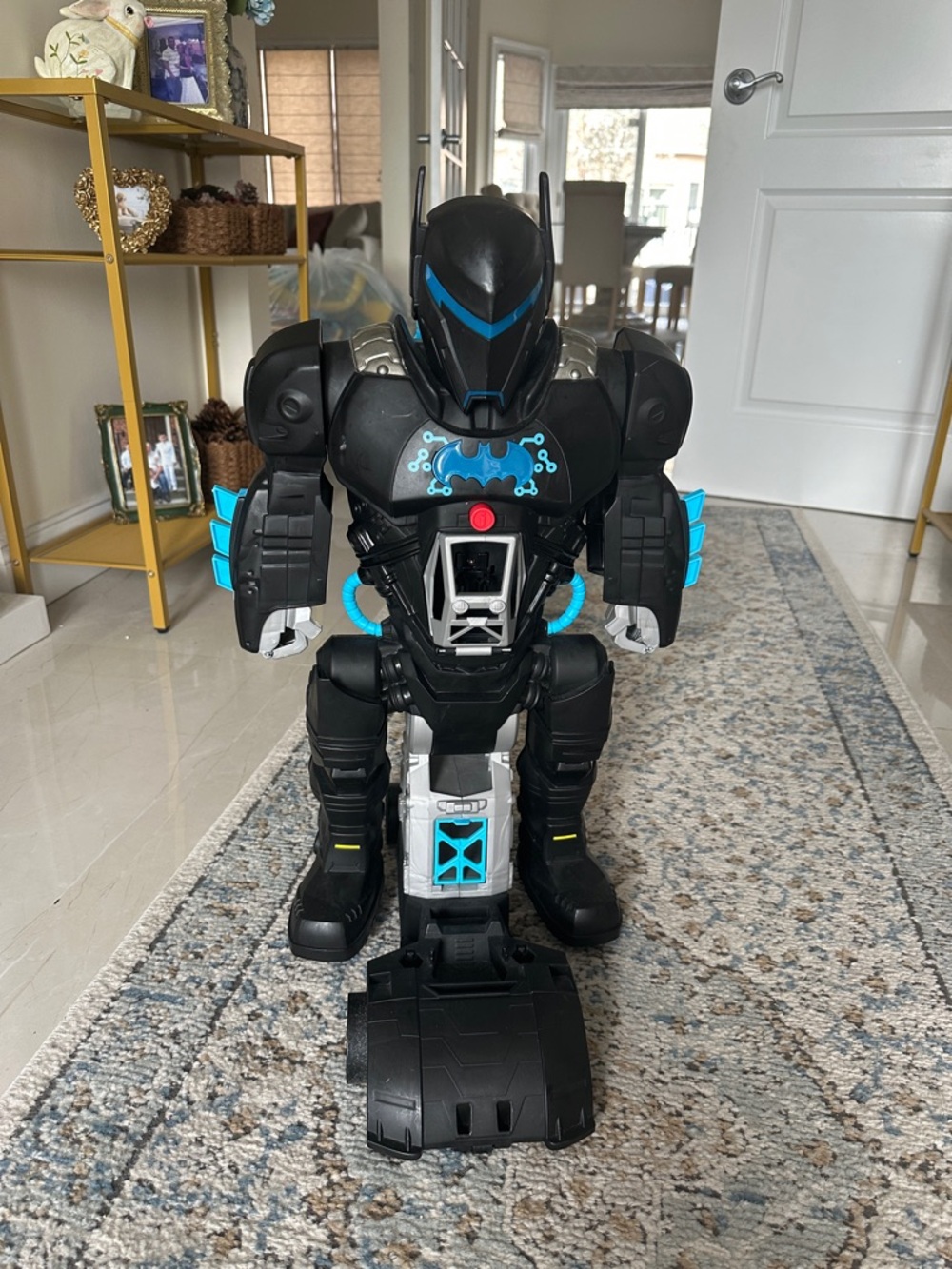 Black & Blue Interactive Robot Action Figure for Kids